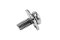 [E] น็อตยึดสายไฟ สแตนเลสชุบนิกเกิ้ล M3x7 mm พร้อมแหวนทรงสี่เหลี่ยม ขนาด 7x7 mm